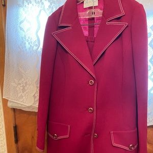 Butte Knit suit jacket skirt and shirt set! Vintage late1960s/1970s outfit!